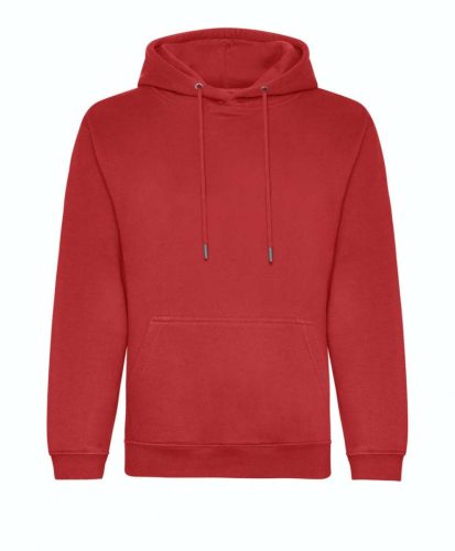 Just Hoods Uniszex organikus kapucnis pulóver AWJH201, Fire Red-XS