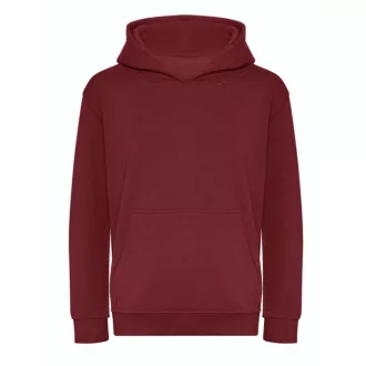   Just Hoods Gyerek organikus kapucnis pulóver AWJH201J, Burgundy-XXS