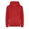 Just Hoods Gyerek organikus kapucnis pulóver AWJH201J, Fire Red-XS