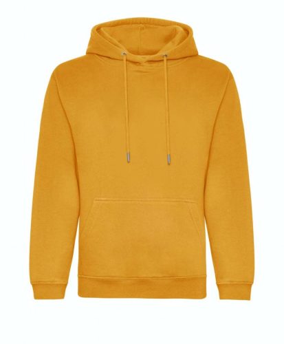 Just Hoods Uniszex organikus kapucnis pulóver AWJH201, Mustard-XS