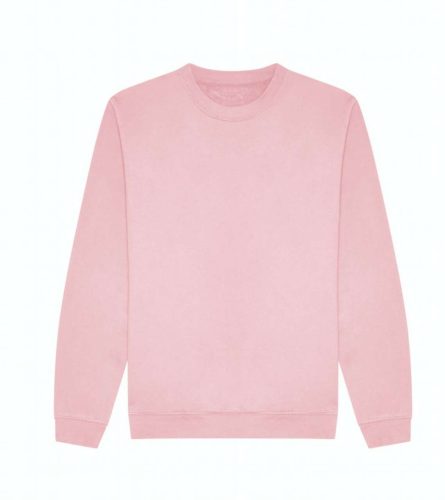 Just Hoods Uniszex kereknyakú organikus pulóver AWJH230, Baby Pink-2XL