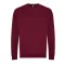 Just Hoods Uniszex kereknyakú organikus pulóver AWJH230, Burgundy-2XL
