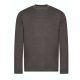 Just Hoods Uniszex kereknyakú organikus pulóver AWJH230, Charcoal-XS