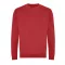Just Hoods Uniszex kereknyakú organikus pulóver AWJH230, Fire Red-L