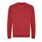 Just Hoods Uniszex kereknyakú organikus pulóver AWJH230, Fire Red-XS
