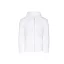 Just Hoods Uniszex organikus kapucnis cipzáras pulóver AWJH250, Arctic White-S