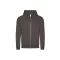 Just Hoods Uniszex organikus kapucnis cipzáras pulóver AWJH250, Charcoal-S