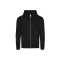 Just Hoods Uniszex organikus kapucnis cipzáras pulóver AWJH250, Deep Black-2XL