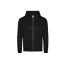 Just Hoods Uniszex organikus kapucnis cipzáras pulóver AWJH250, Deep Black-XS
