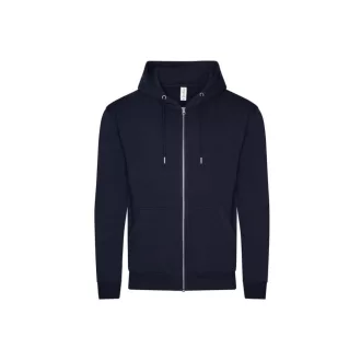   Just Hoods Uniszex organikus kapucnis cipzáras pulóver AWJH250, New French Navy-XS