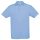 B&C BCPU409 három gombos, galléros rövid ujjú férfi piké póló, Sky Blue-M