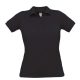 B&C BCPW455 Női galléros rövid ujjú piké póló, Black-XS