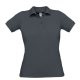 B&C BCPW455 Női galléros rövid ujjú piké póló, Dark Grey-XS