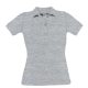 B&C BCPW455 Női galléros rövid ujjú piké póló, Heather Grey-XS