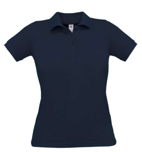 B&C BCPW455 Női galléros rövid ujjú piké póló, Navy-XL
