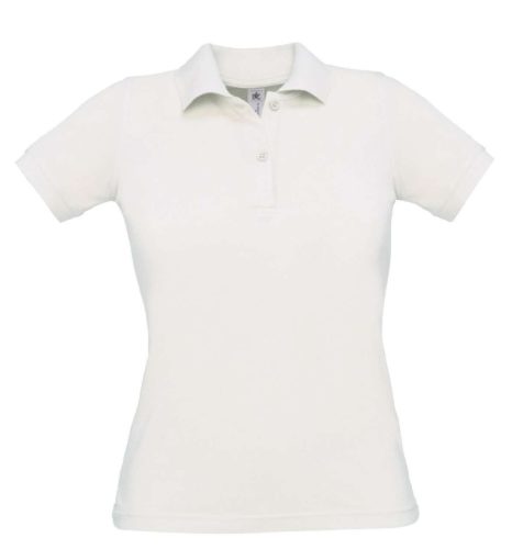 B&C BCPW455 Női galléros rövid ujjú piké póló, White-2XL