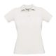 B&C BCPW455 Női galléros rövid ujjú piké póló, White-2XL