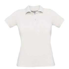   B&C BCPW455 Női galléros rövid ujjú piké póló, White-S