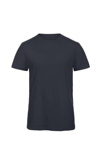 B&C BCTM046 organikus, gyűrűs fonású férfi pamut póló, Chic Navy-S