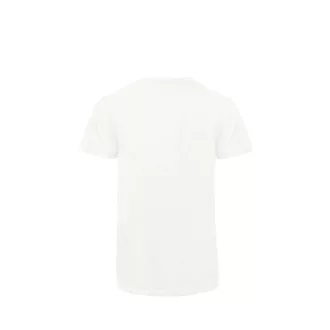   B&C BCTM046 organikus, gyűrűs fonású férfi pamut póló, Chic Pure White-2XL