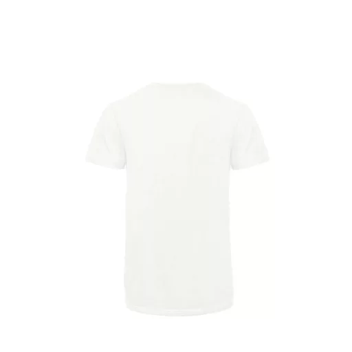 B&C BCTM046 organikus, gyűrűs fonású férfi pamut póló, Chic Pure White-2XL