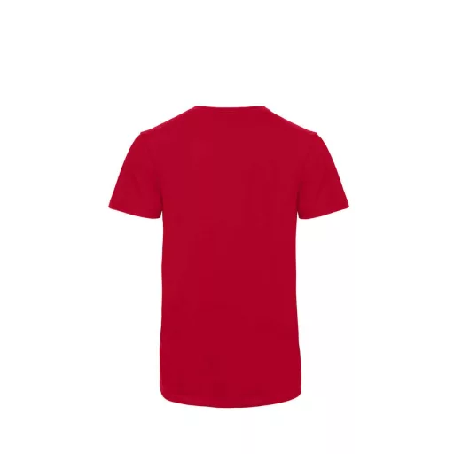 B&C BCTM046 organikus, gyűrűs fonású férfi pamut póló, Chic Red-3XL