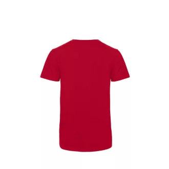   B&C BCTM046 organikus, gyűrűs fonású férfi pamut póló, Chic Red-S
