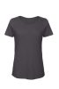 B&C BCTW047 organikus, Női gyűrűs fonású pamut póló, Chic Anthracite-XS