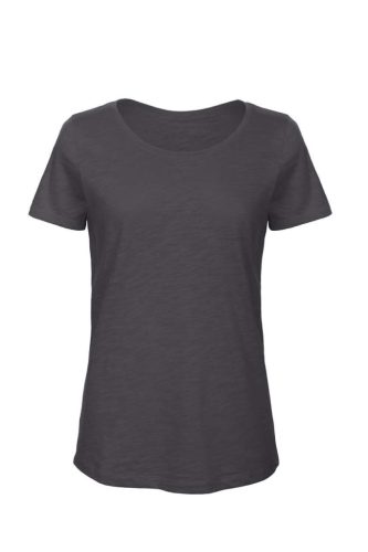 B&C BCTW047 organikus, Női gyűrűs fonású pamut póló, Chic Anthracite-XS