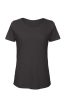 B&C BCTW047 organikus, Női gyűrűs fonású pamut póló, Chic Black-2XL