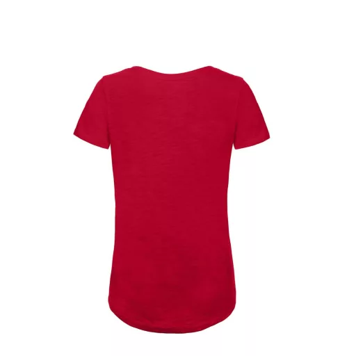 B&C BCTW047 organikus, Női gyűrűs fonású pamut póló, Chic Red-M