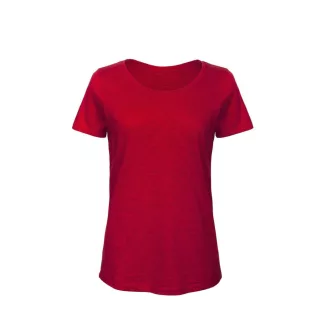   B&C BCTW047 organikus, Női gyűrűs fonású pamut póló, Chic Red-XS