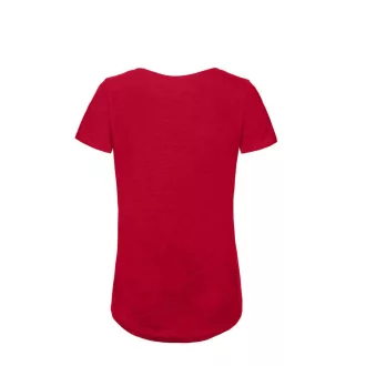   B&C BCTW047 organikus, Női gyűrűs fonású pamut póló, Chic Red-XS