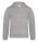 B&C BCWK682 cipzáros-kapucnis gyerek pulóver, Heather Grey-3/4