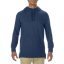 Comfort Colors vékony kenguruzsebes kapucnis pulóver, True Navy-L
