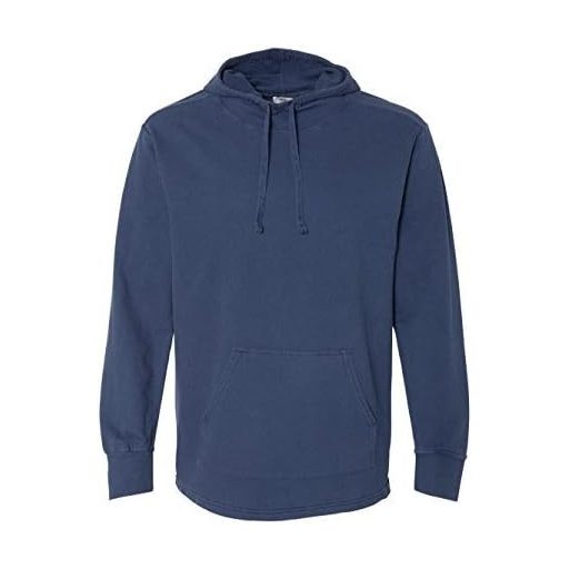 Comfort Colors vékony kenguruzsebes kapucnis pulóver, True Navy-L