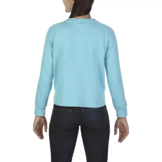 Környakas Női pulóver Comfort Colors, Fluo Blue-L