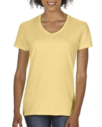 CC3199 V-nyakú Női póló mosott hatású Comfort Colors, Butter-XL