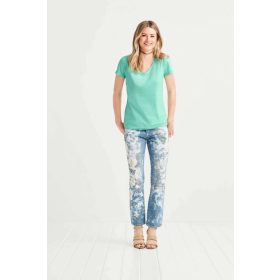   CC3199 V-nyakú Női póló mosott hatású Comfort Colors, Zöld-S