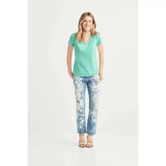   CC3199 V-nyakú Női póló mosott hatású Comfort Colors, Zöld-S