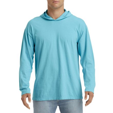 CC4900 mosott hatású hosszú ujjú kapucnis póló Comfort Colors, Lagoon Blue-2XL