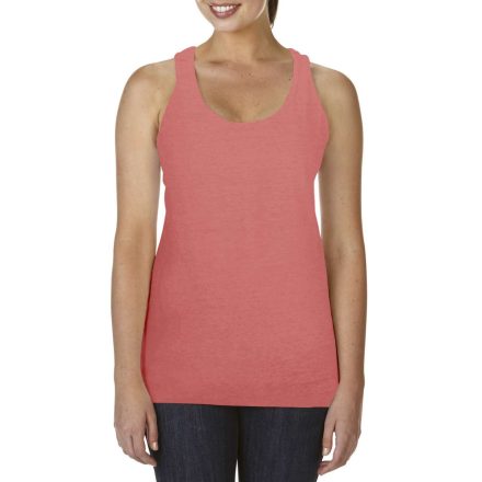 CCL4260 mosott hatású Női ujjatlan póló-trikó Comfort Colors, Neon Red Orange-2XL