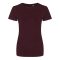 EA001F kereknyakú organikus női pamut póló Ecologie, Burgundy-S