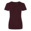 EA001F kereknyakú organikus női pamut póló Ecologie, Burgundy-S