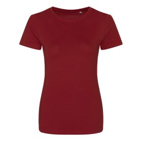   EA001F kereknyakú organikus női pamut póló Ecologie, Fire Red-XS