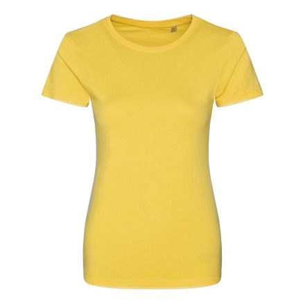 EA001F kereknyakú organikus női pamut póló Ecologie, Sun Yellow-XS