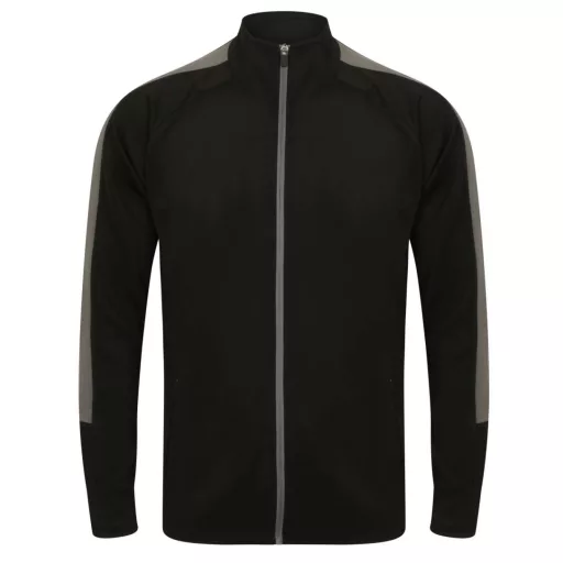 Finden + Hales FHLV871 unisex melegítő felső, Black/Gunmetal Grey-XL