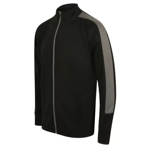 Finden + Hales FHLV871 unisex melegítő felső, Black/Gunmetal Grey-XS