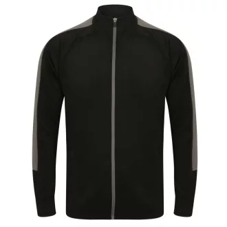   Finden + Hales FHLV871 unisex melegítő felső, Black/Gunmetal Grey-XXS