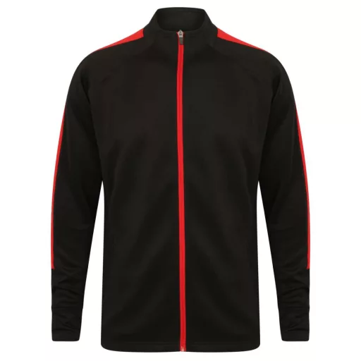 Finden + Hales FHLV871 unisex melegítő felső, Black/Red-L